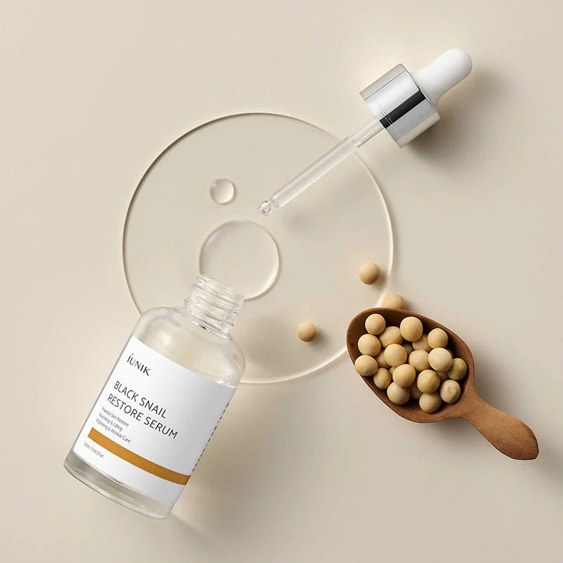 ÍUNIK BLACK SNAIL RESTORE SERUM 1.69 oz